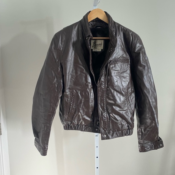 Brown Leather Jacket made in Korea - Picture 1 of 9